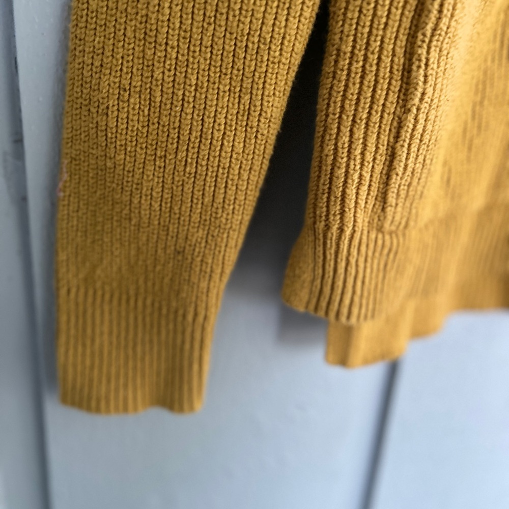 Madewell Patch Pocket Pullover Mustard Yellow Cre… - image 3